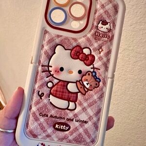 Hello Kitty Plaid Pink and White Phone Case